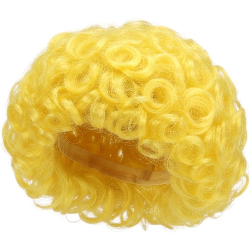Monique collection doll wig  8-9" yellow (clown) nib